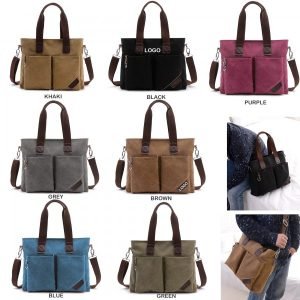WOBA2058/Customized Promotional Waxed Canvas Bag